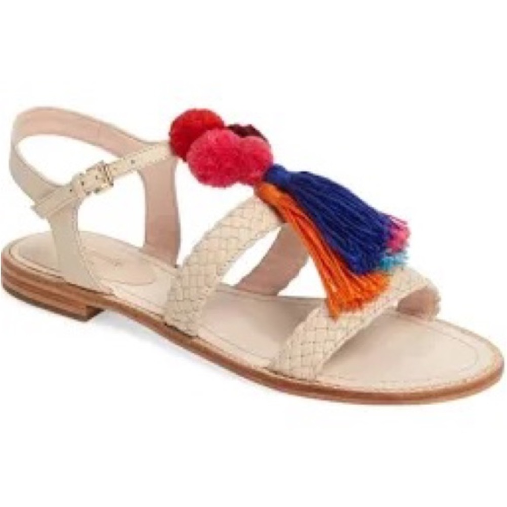 Kate Spade Sunset Tassel Pom Pom Sandals